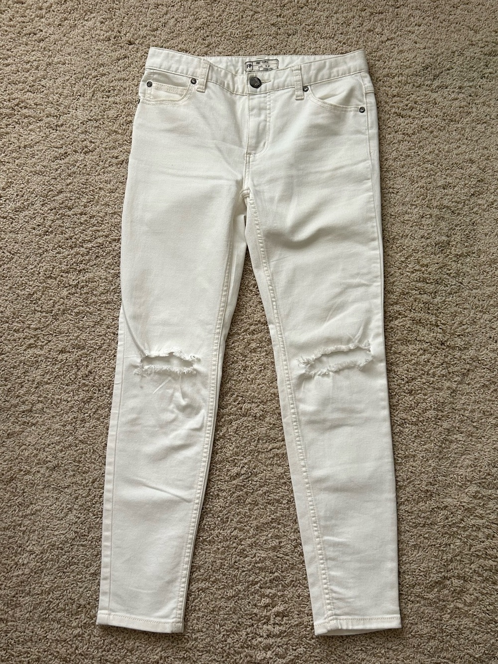 Free People Jeans Women’s White Skinny Stretch Jeans